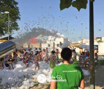 Animaciones con fiestas de espuma en Sevilla